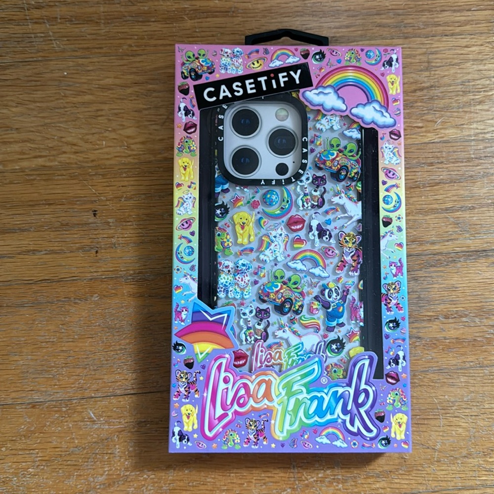 Brand new in box Lisa Frank Casetify retro print iPhone case cover iPhone 15 Pro